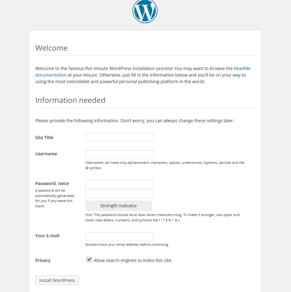 Configuring WordPress - Microsoft Azure WordPress
